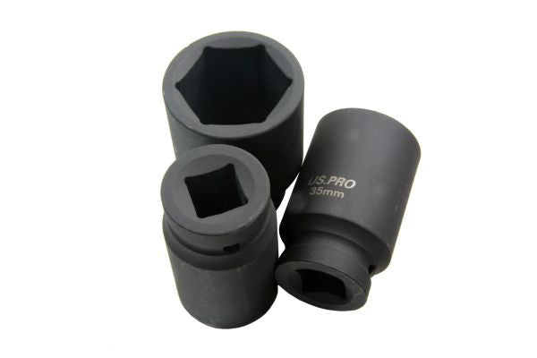 12PC 3/4" DR 6PT DEEP IMPACT SOCKETS METRIC US PRO