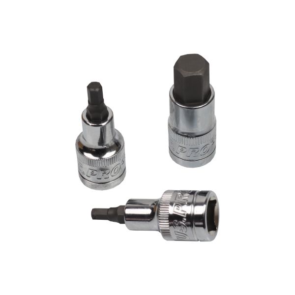 10PC 1/2" DR METRIC HEX BIT SOCKETS IN EVA TRAY US PRO