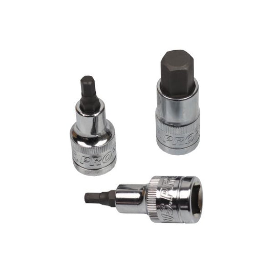 10PC 1/2" DR METRIC HEX BIT SOCKETS IN EVA TRAY US PRO