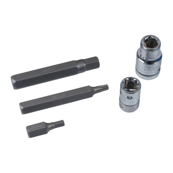 40PC BIT SET HEX TORX SPLINE 1/2" & 3/8" ADAPTOR