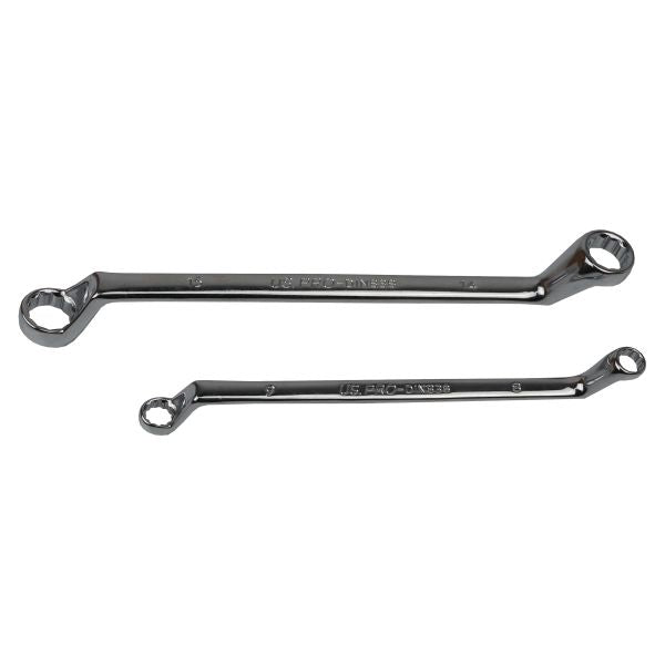 7PC DOUBLE OFFSET RING SPANNER SET 6-19MM 75DEG US PRO