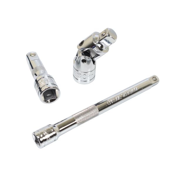 20PC EXTENSION BAR & ADAPTER SET - 1/4" 3/8" 1/2" DRIVES US PRO