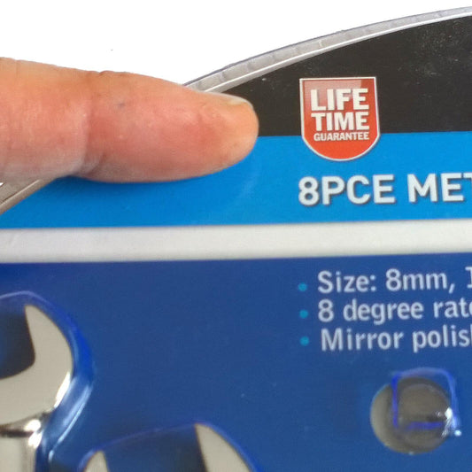 Blue Spot Ratchet Spanner Wrench Set 8 Metric Combination Ratcheting Spanners 8-19mm LIFETIME GUARANTEE