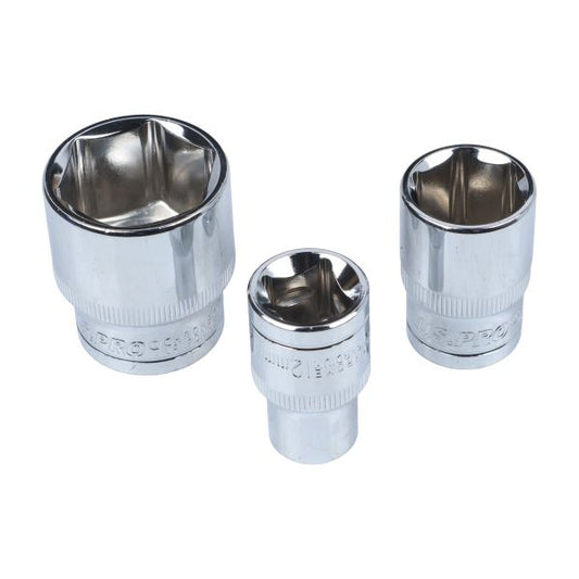 17PC 1/2" DR 6PT SHALLOW SOCKETS 10 - 30MM IN EVA US PRO