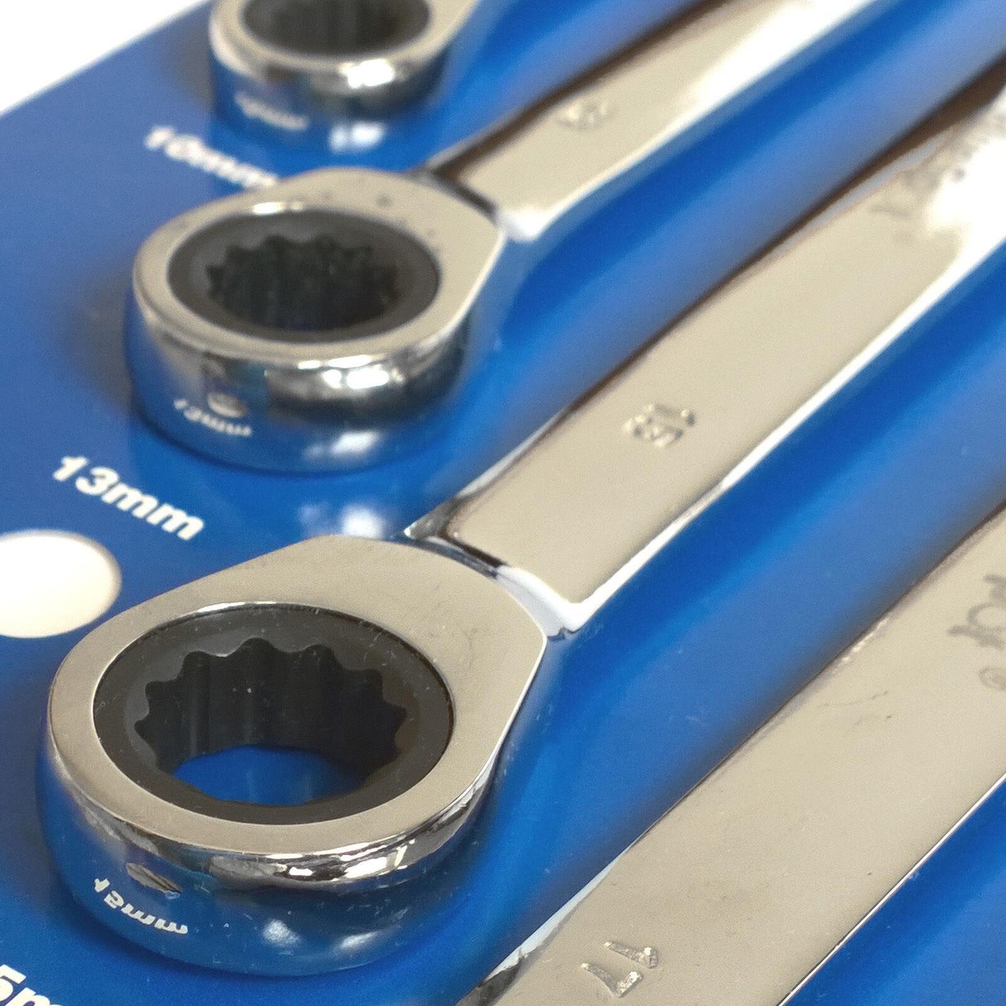 Blue Spot Ratchet Spanner Wrench Set 8 Metric Combination Ratcheting Spanners 8-19mm LIFETIME GUARANTEE
