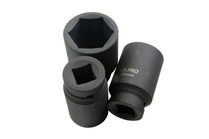 12PC 3/4" DR 6PT DEEP IMPACT SOCKETS METRIC US PRO