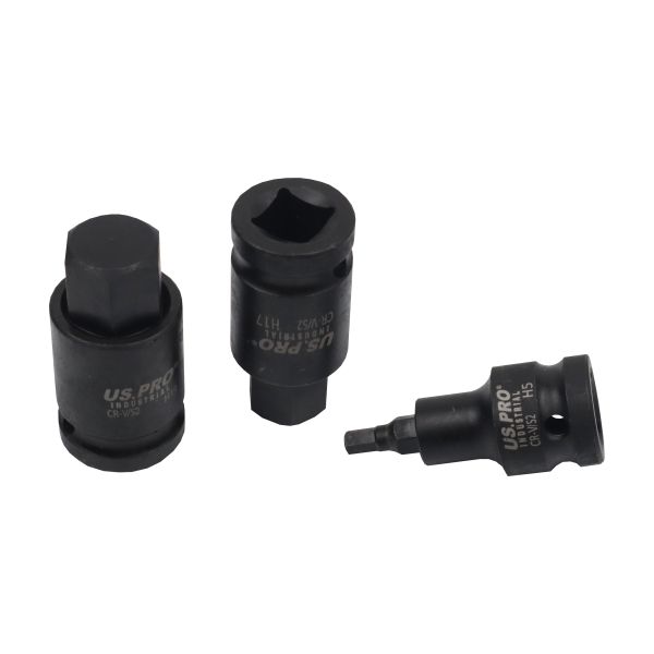 10PC 1/2" DR IMPACT HEX BIT SOCKETS US PRO