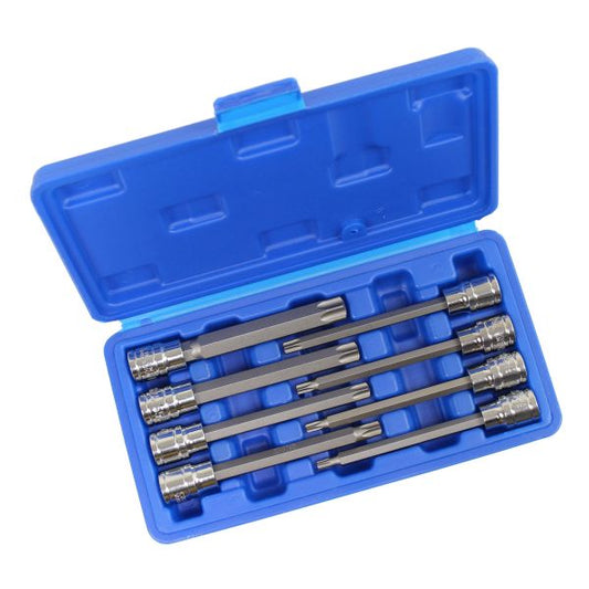 8PC 3/8" DR 110MM(L) TAMPER STAR BIT SOCKETS US PRO