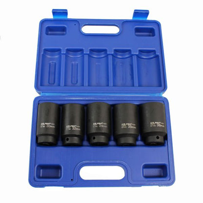 5PC 1/2" DR 12PT DEEP IMPACT HUB NUT SOCKETS US PRO