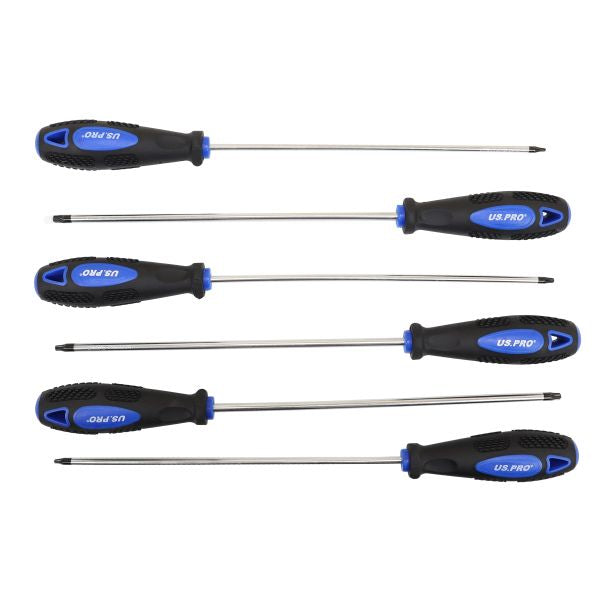 6PC EXTRA LONG TORX SCREWDRIVERS US PRO