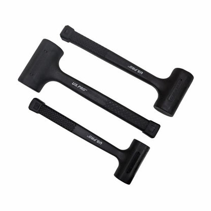 3PC DEAD BLOW RUBBER HAMMER SET US PRO