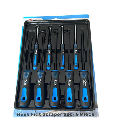 Hook Pick Scraper Set - 9 Piece Total Tools