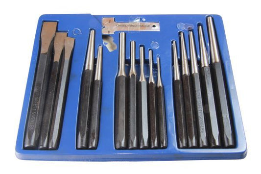 16PC PUNCH AND CHISEL SET US PRO