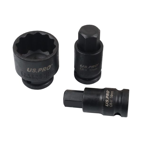 VAG IMPACT HUB NUT SOCKETS & BITS SET US PRO