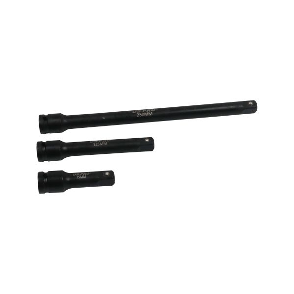 3PC 1/2" DR IMPACT EXTENSION BAR SET US PRO