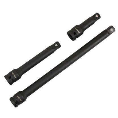 3PC 1/2" DR IMPACT EXTENSION BAR SET US PRO