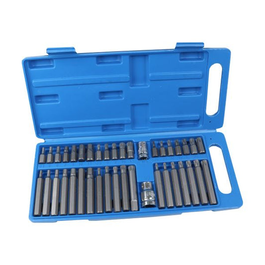 40PC BIT SET HEX TORX SPLINE 1/2" & 3/8" ADAPTOR