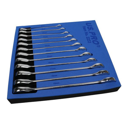 12PC METRIC GEAR RATCHET COMBINATION WRENCH SET US PRO