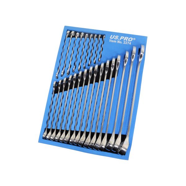 25PC METRIC COMBINATION SPANNERS - FOAM TRAY US PRO