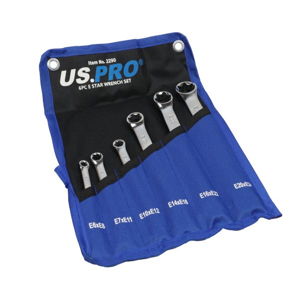 6PC E STAR WRENCH SET US PRO