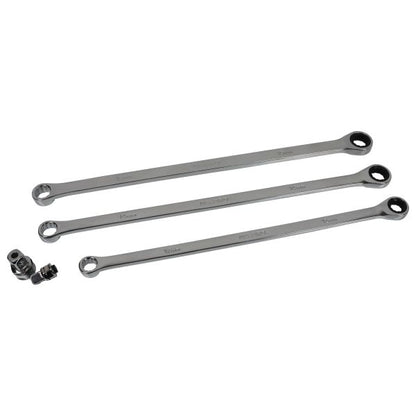 10PC EXTRA LONG DOUBLE RING SINGLE GEAR RATCHET SET US PRO