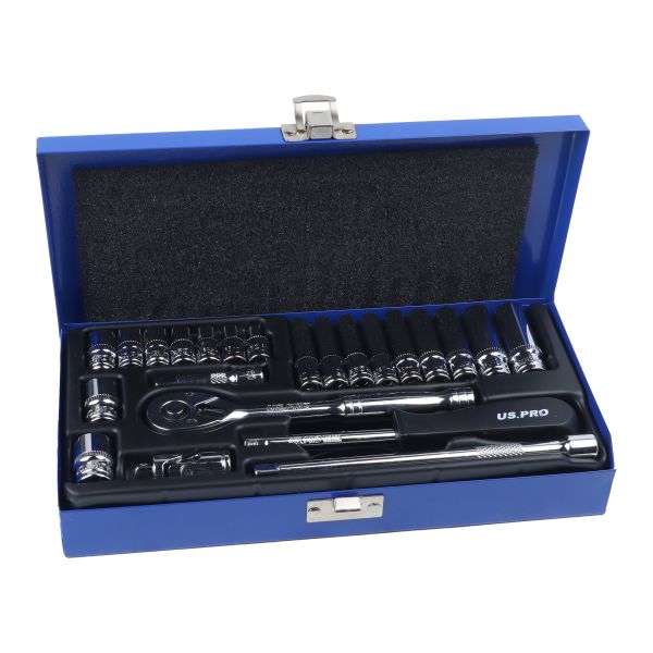 24PC 1/4" DR METRIC SOCKET SET US PRO