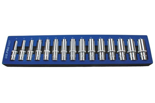 15PC 1/2" DR 12PT DEEP SOCKETS 10-24MM US PRO
