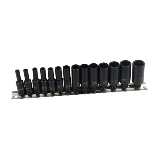 14PC 1/4" DR 6 PT DEEP IMPACT SOCKETS US PRO
