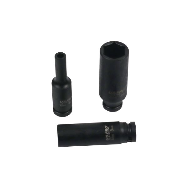 14PC 1/4" DR 6 PT DEEP IMPACT SOCKETS US PRO