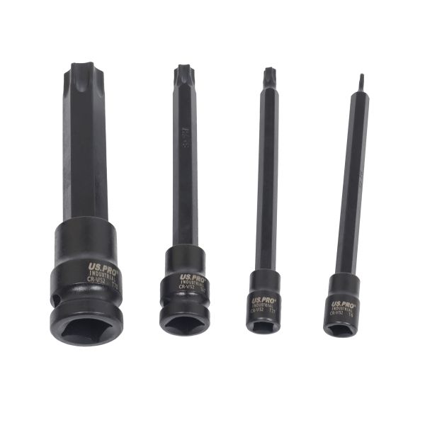 15PC EXTRA LONG IMPACT STAR TORX BIT SOCKET SET