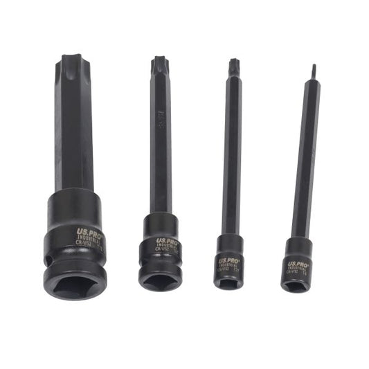 15PC EXTRA LONG IMPACT STAR TORX BIT SOCKET SET