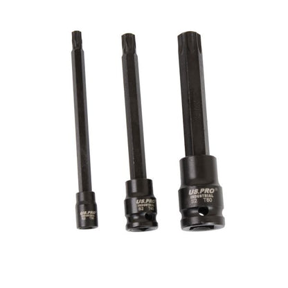 15PC EXTRA LONG IMPACT STAR TORX BIT SOCKET SET