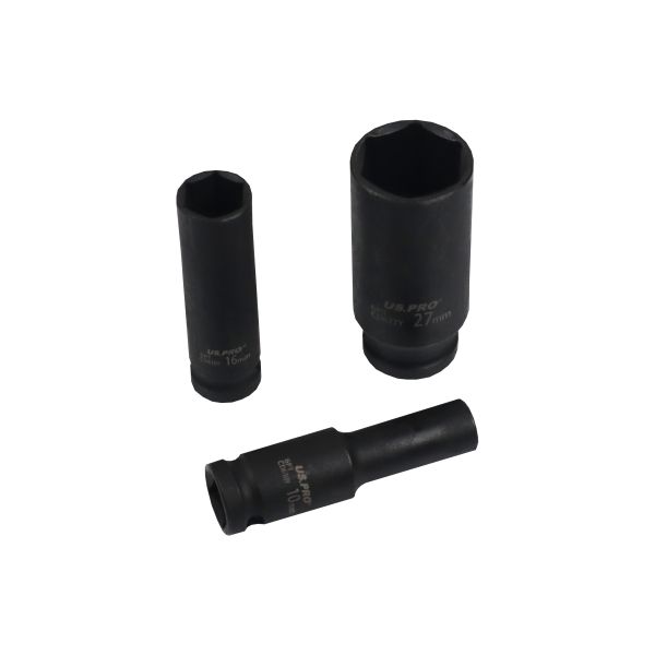 16PC 1/2" DR 6PT EUROPEAN DEEP IMPACT SOCKETS IN EVA TRAY US PRO