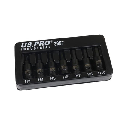 7PC 3/8" DR IMPACT HEX BIT SOCKETS US PRO