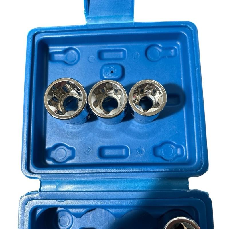 14pcs E Type Socket Set E Torx 1/4 1/2 and 3/8 in plastic case