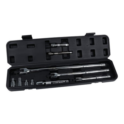 10PC BREAKER BAR SET - 1/4", 3/8" 1/2" DRIVES US PRO