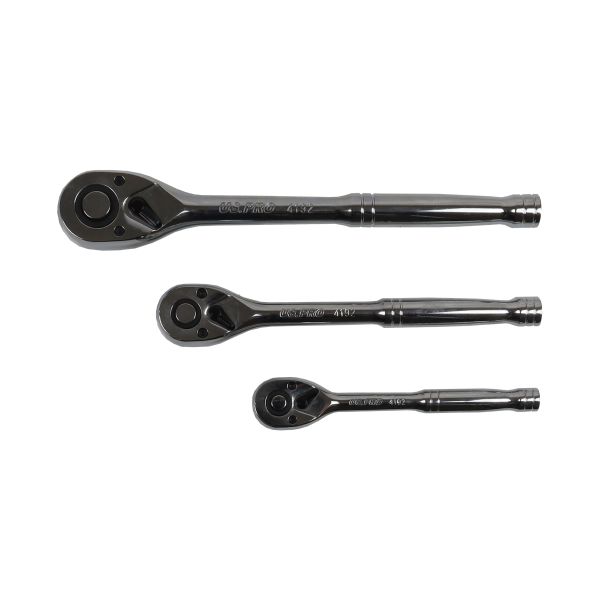 3PC HAND RATCHET SET 1/4" - 3/8" - 1/2" US PRO