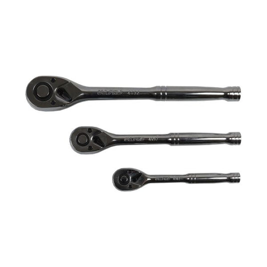 3PC HAND RATCHET SET 1/4" - 3/8" - 1/2" US PRO