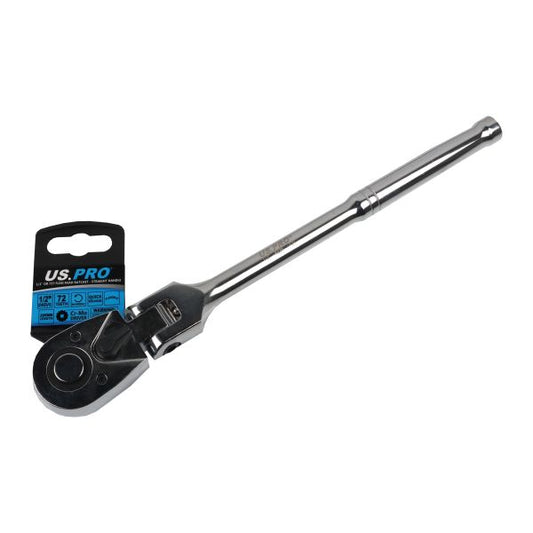 1/2" DR 72T FLEXI HEAD RATCHET WITH STRAIGHT HANDLE US PRO