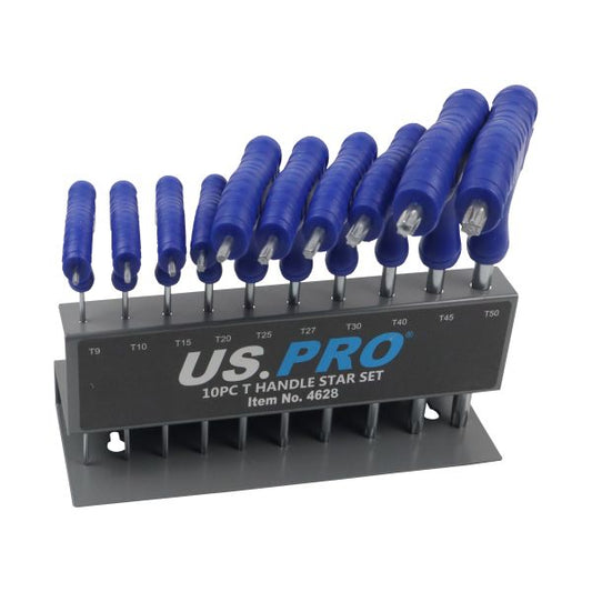 10PC T HANDLE STAR SET IN STORAGE RACK - T9 TO T50 US PRO