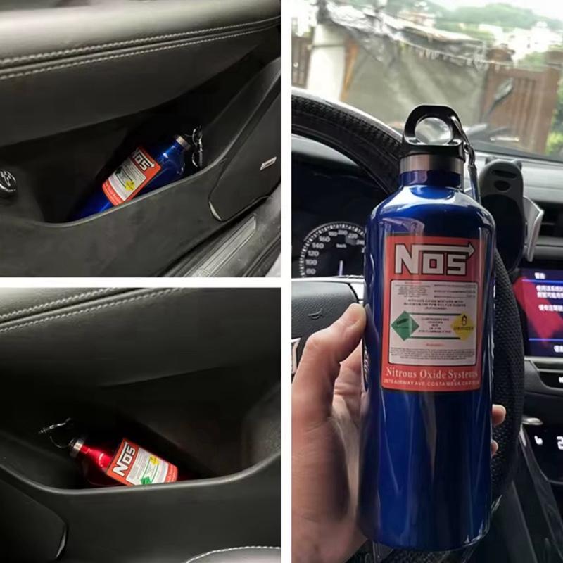 Blue NOS Nitrogen Cylinder Vacuum Stainless Steel Kettle 500ml High-capacity Travel Sports Bottle Water Container