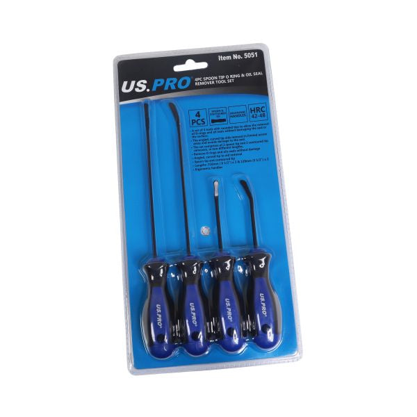 4PC SPOON TIP O RING & OIL SEAL REMOVER TOOL SET US PRO