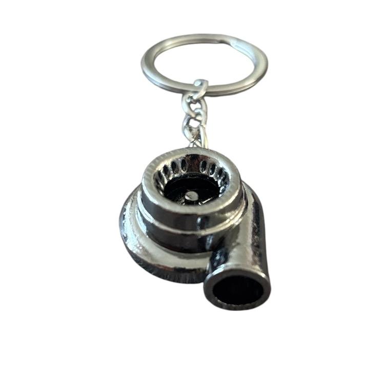 Turbo Keyring Keychain Gift for Dad - Unique Design Turbocharger Shape Keychain for Dad's Collection