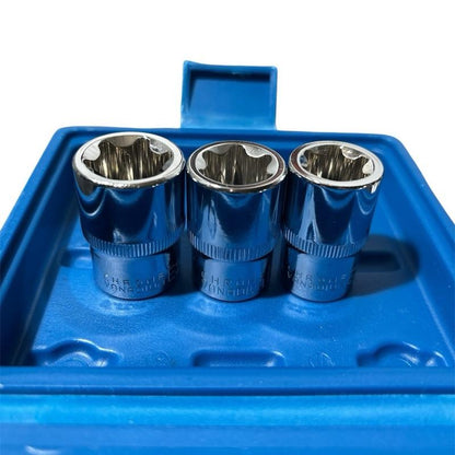 14pcs E Type Socket Set E Torx 1/4 1/2 and 3/8 in plastic case