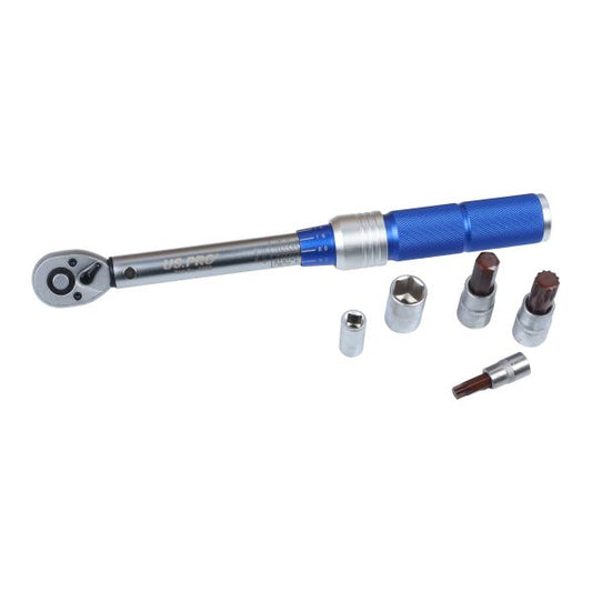 32PC 1/4" DR TORQUE WRENCH 2-24NM & BIT SOCKET SET US PRO