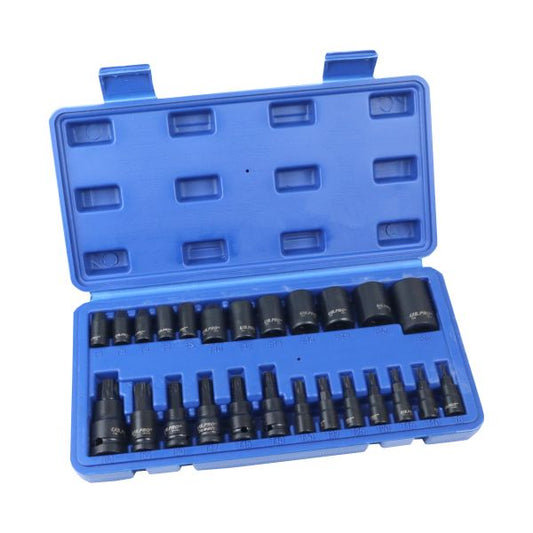 25PC IMPACT E STAR SOCKETS & STAR BIT SOCKETS US PRO
