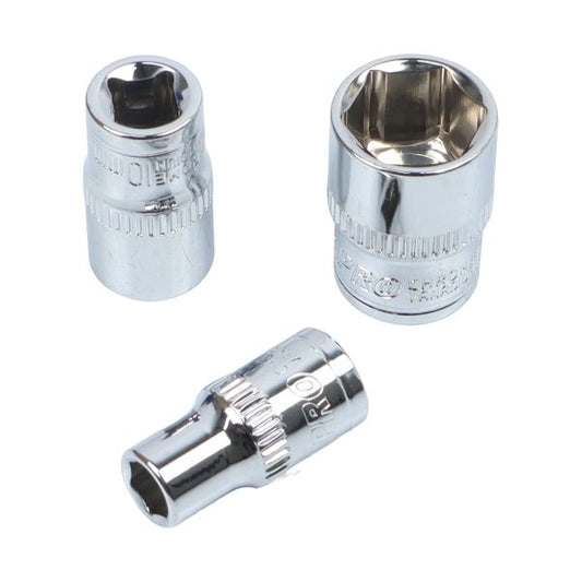 3PC 1/4" DR SHALLOW SOCKETS 4-14MM IN EVA TRAY US PRO