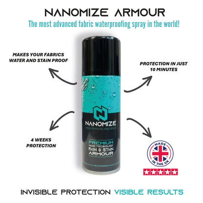 Nanomize Invisible Rain and Stain Armour Up To 28 Days Protection