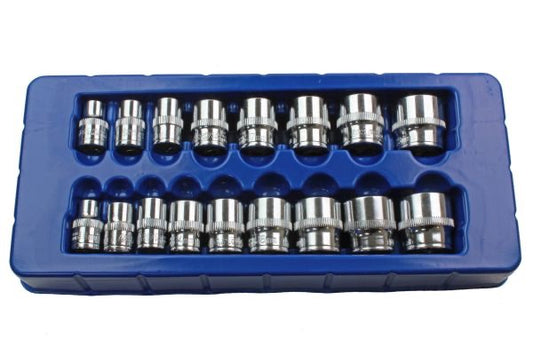 17PC 3/8" DR SHALLOW SOCKETS 8-24MM US PRO