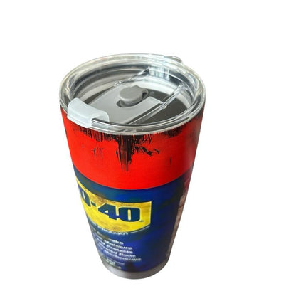 WD-40 20 Oz Insulated Mug with Leak Proof Lid Insulated Glass/Double Wall Perfect for Hot/Cold Drinks in All Seasons
